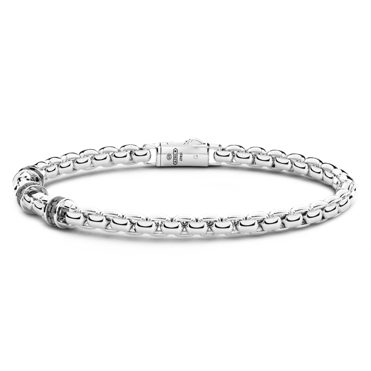 Bracelet maille seule Zancan en argent.