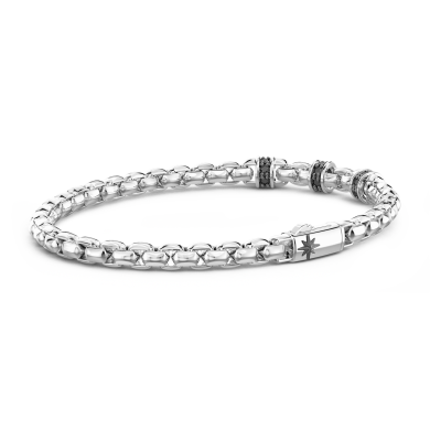 Bracciale solo maglia Zancan in argento.