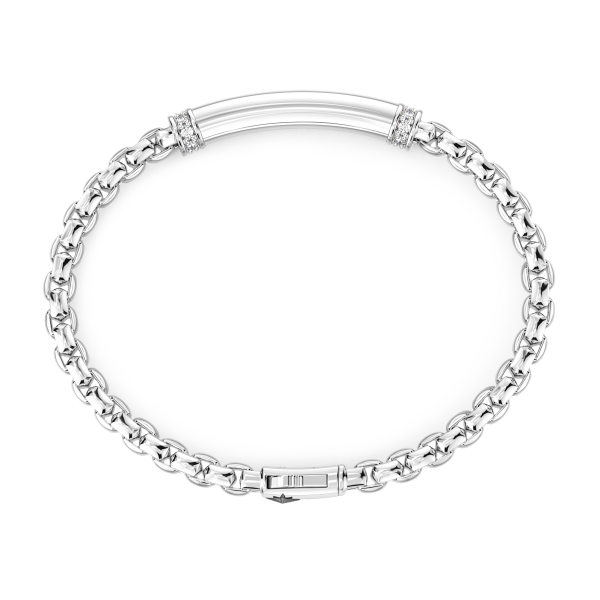 Pulsera de plata de Zancan con placa central.