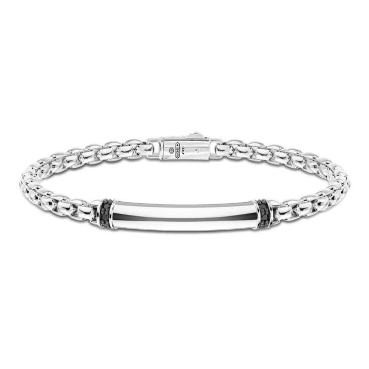 Pulsera de plata de Zancan con placa central.