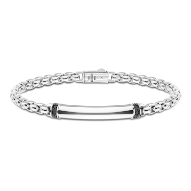 Bracelet Zancan en argent avec plaque centrale.