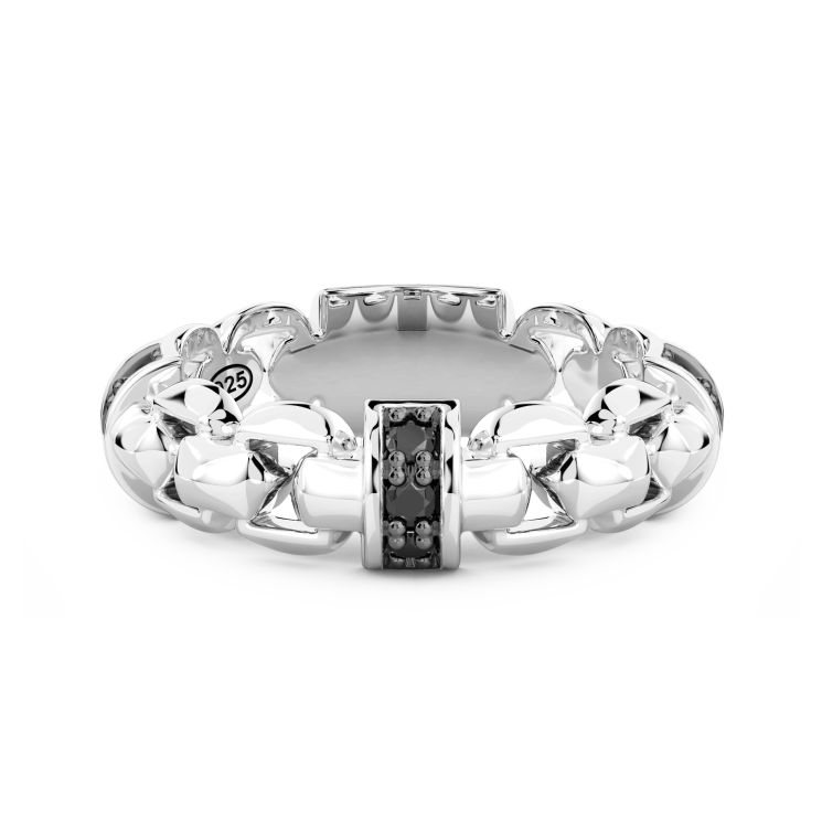 Anello Zancan in argento con pietre naturali.