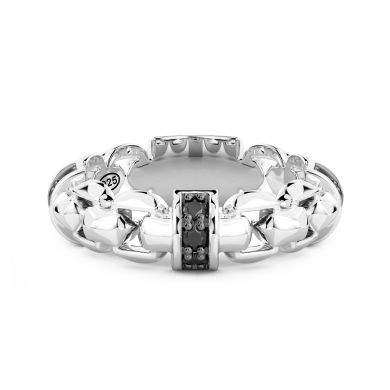 Anello Zancan in argento con pietre naturali.
