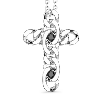 Collana Zancan in argento con pendente a croce.