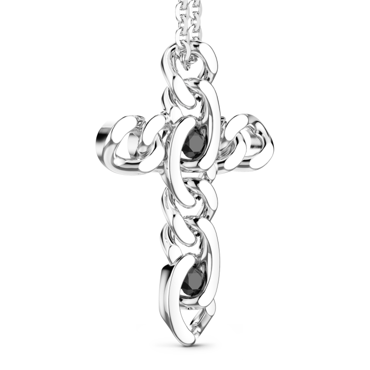 Collier Zancan en argent avec pendentif croix.