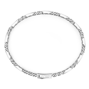 Bracciale solo maglia Zancan in argento con pietre. 2