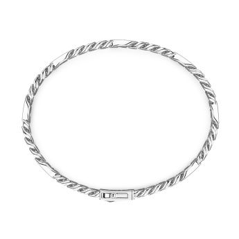 Bracciale solo maglia Zancan in argento con pietre naturali. 2