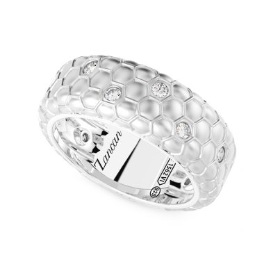 Bague à bande Zancan en argent.
