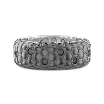 Anello a fascia Zancan in argento.