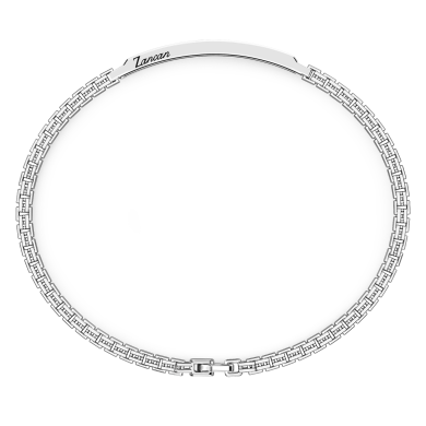 Bracciale Zancan in argento con pietre nere.