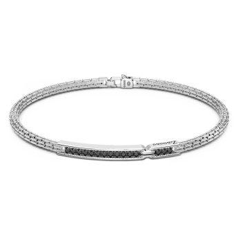 Zancan silver bracelet with black stones.
