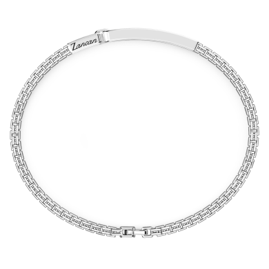 Bracciale Zancan in argento con pietre nere.