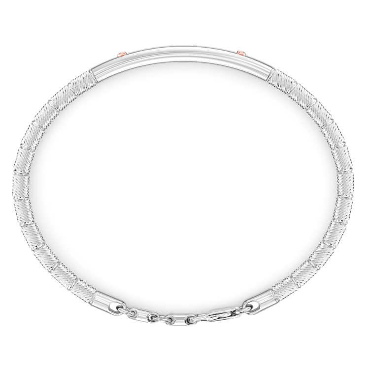 Zancan silver semi-rigid bracelet.