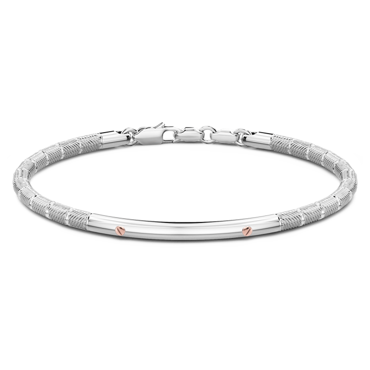 Zancan silver semi-rigid bracelet.