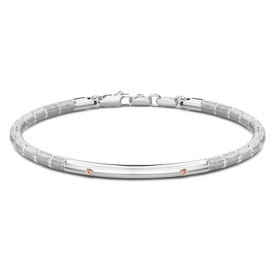 Zancan silver semi-rigid bracelet.