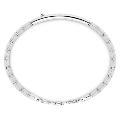 Zancan silver semi-rigid bracelet with blue sapphire.