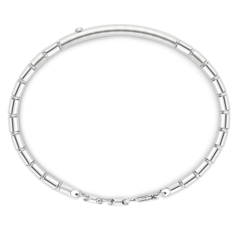 Pulsera Zancan semirrígida de plata con zafiro. 2