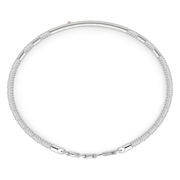 Zancan silver semi-rigid bracelet.