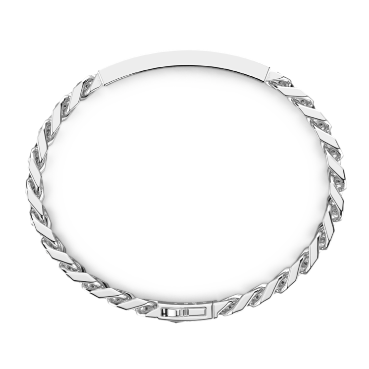 Bracciale Zancan a grumette in argento con targa.