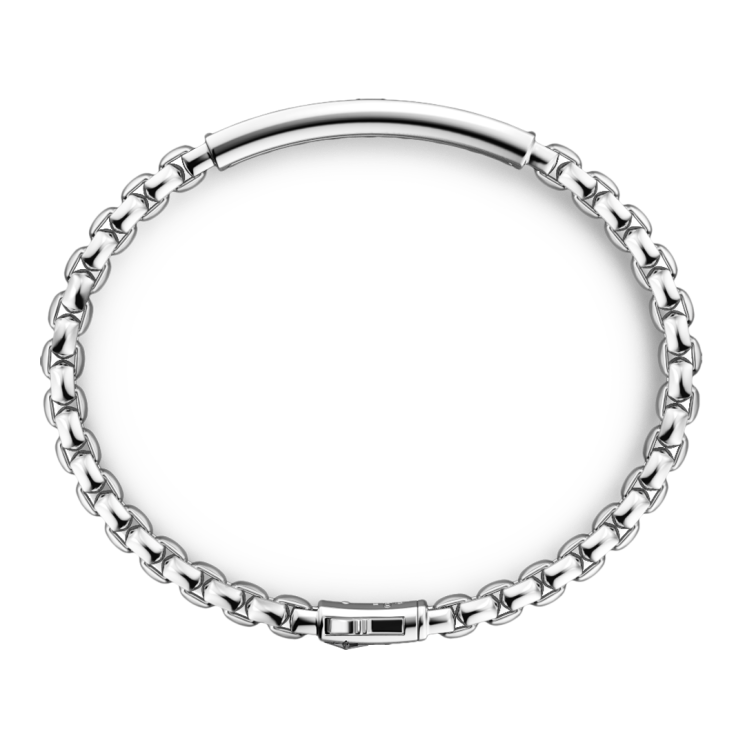 Zancan-Venezianerarmband aus Silber mit Plakette.