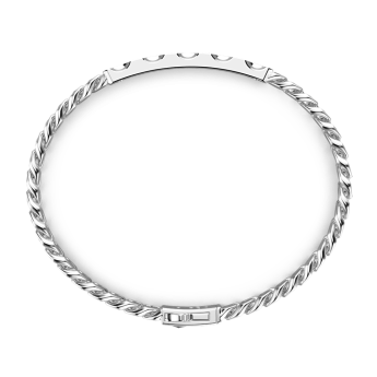 Zancan silver curb chain bracelet with drum. 2