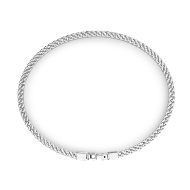 Bracciale solo maglia Zancan in argento.