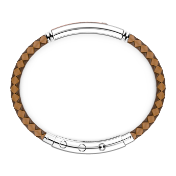 Bracciale Zancan in silicone nero con targa in argento e dettagli in oro rosa. 2