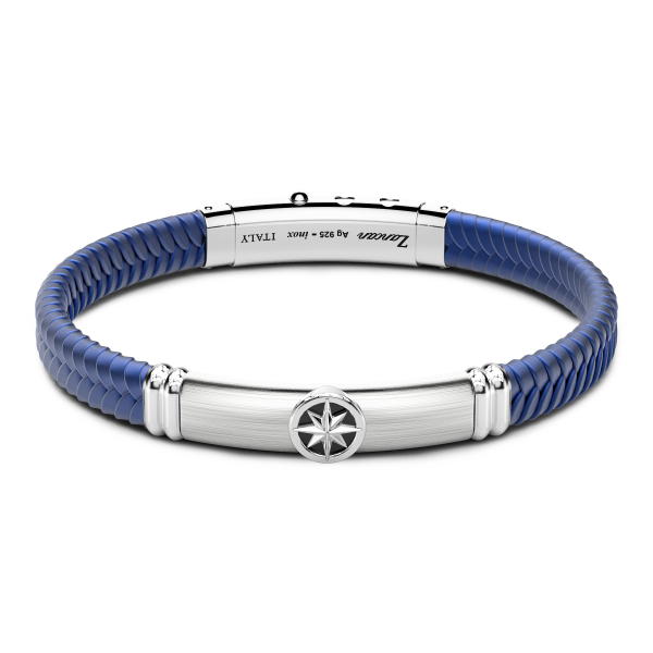 Bracciale Zancan in silicone nero con targa in argento.