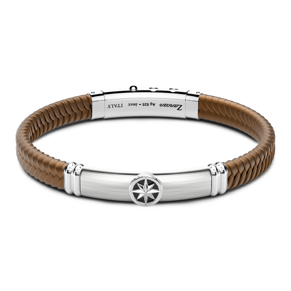 Bracciale Zancan in silicone nero con targa in argento.
