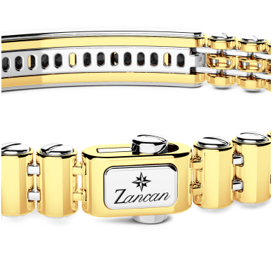 Bracelet Zancan en or 18 carats et diamants noirs.