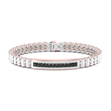 Bracelet Zancan en or 18 carats et diamants noirs.