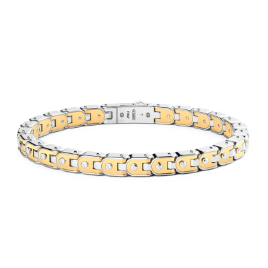 Zancan silver and rose gold men’s bracelet.