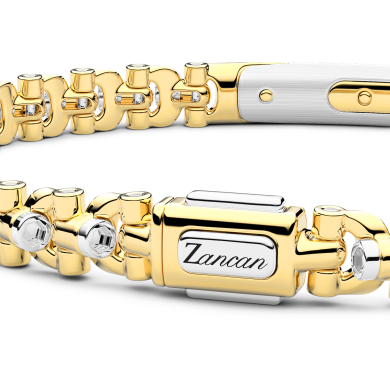 Bracciale Zancan in oro 18kt con targa centrale