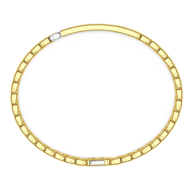 Bracelet Zancan en or 18 carats avec plaque et diamants.
