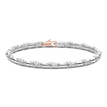 Bracelet Zancan en or blanc 18 carats et diamants.