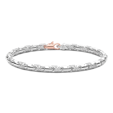 Bracelet Zancan en or blanc 18 carats et diamants.