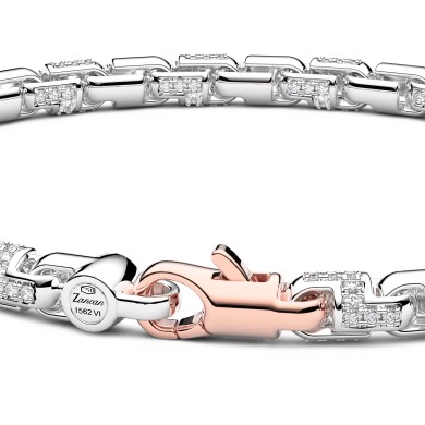 Bracelet Zancan en or blanc 18 carats et diamants.