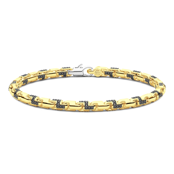 Bracciale Zancan in oro giallo 18kt e diamanti neri.