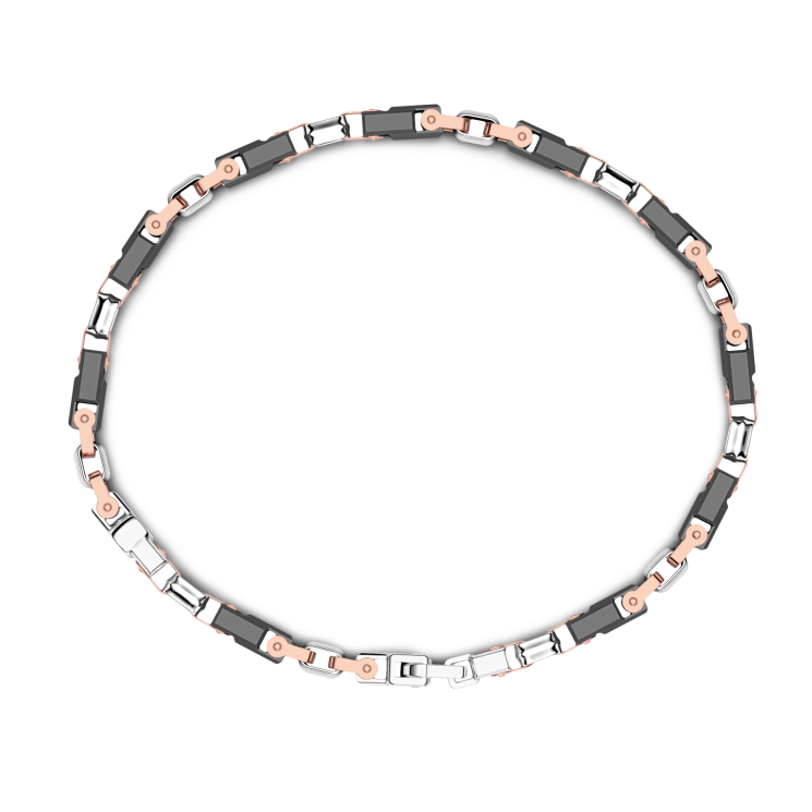 Bracciale Zancan in oro 18kt e ceramica nera.