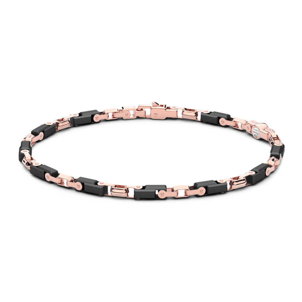 Bracciale Zancan in oro 18kt e ceramica nera.