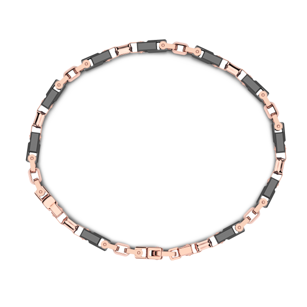 Bracciale Zancan in oro 18kt e ceramica nera.