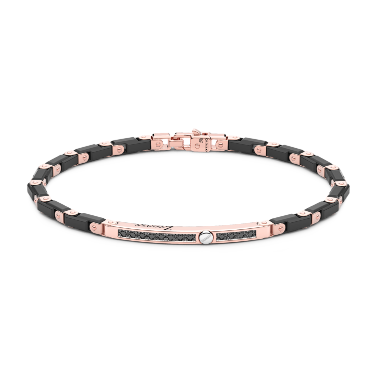 Bracciale Zancan in oro 18kt e ceramica nera.