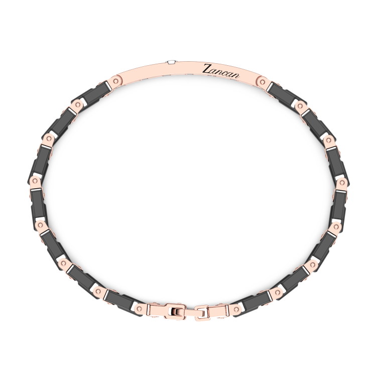 Bracciale Zancan in oro 18kt e ceramica nera.