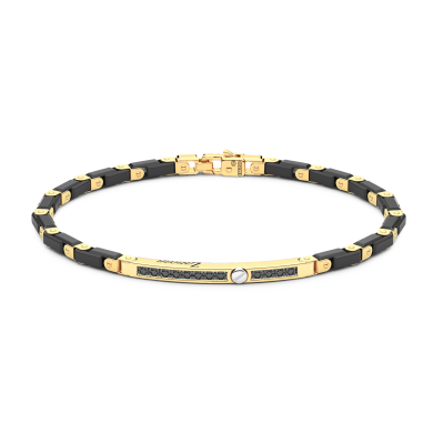 Bracciale Zancan in oro 18kt e ceramica nera.