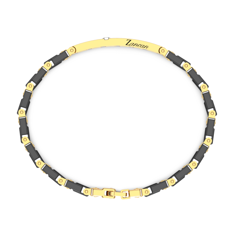 Bracciale Zancan in oro 18kt e ceramica nera.