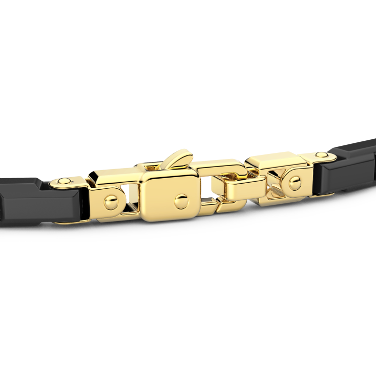 Bracciale Zancan in oro 18kt e ceramica nera.