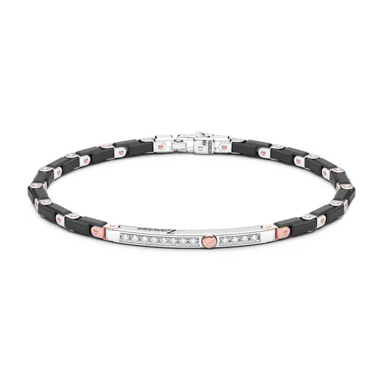 Bracciale Zancan in oro 18kt e ceramica nera.