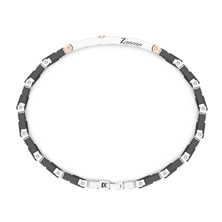 Bracciale Zancan in oro 18kt e ceramica nera.