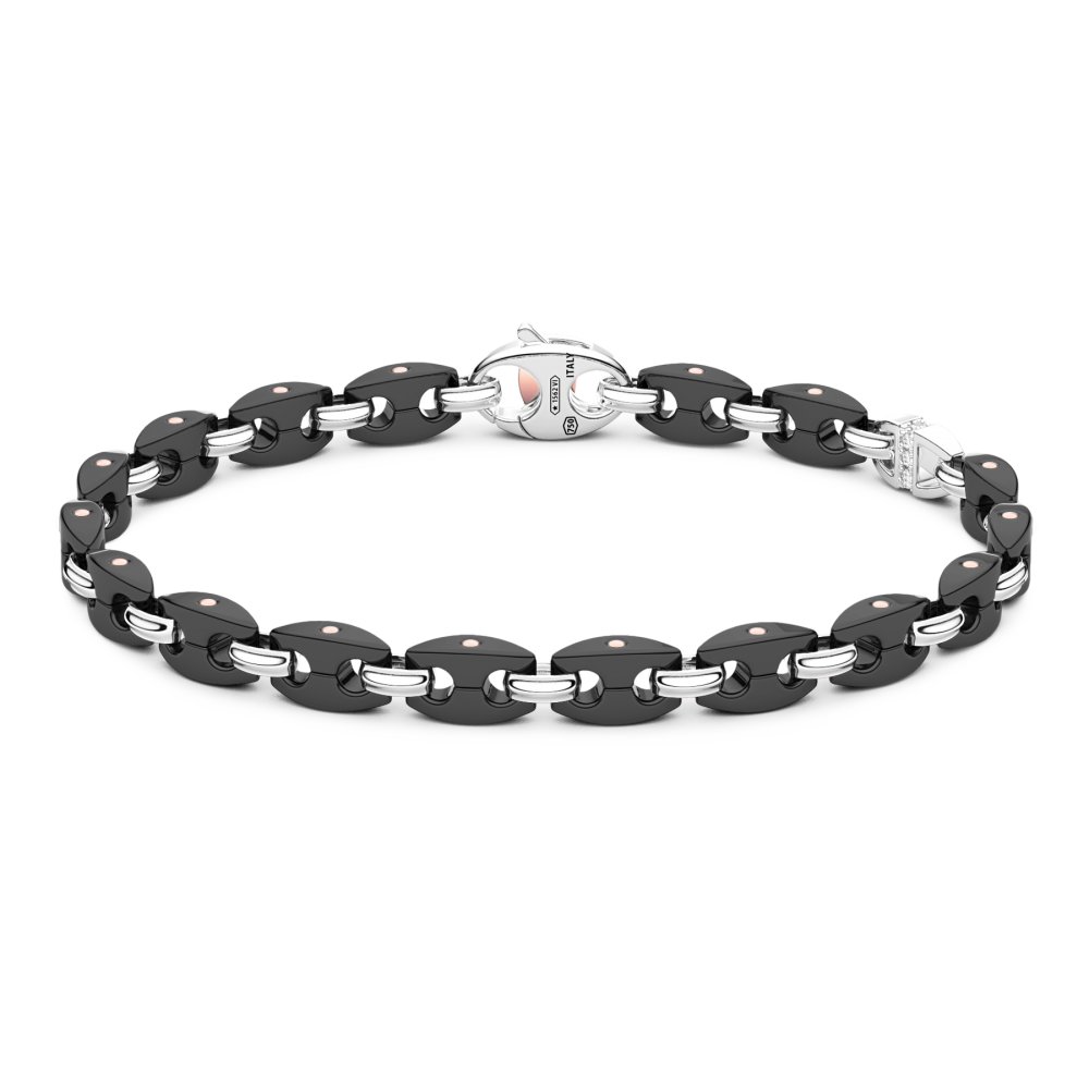 Bracciale Zancan in oro 18kt e ceramica nera.