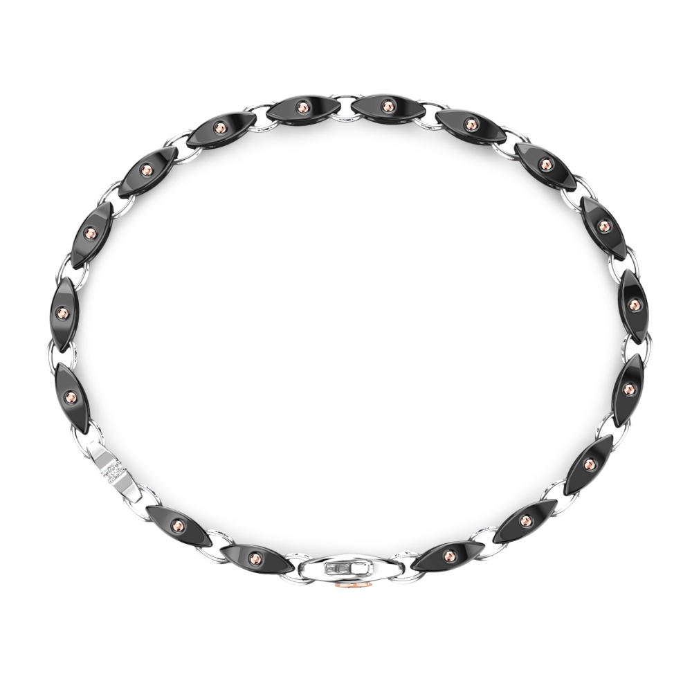 Bracciale Zancan in oro 18kt e ceramica nera.